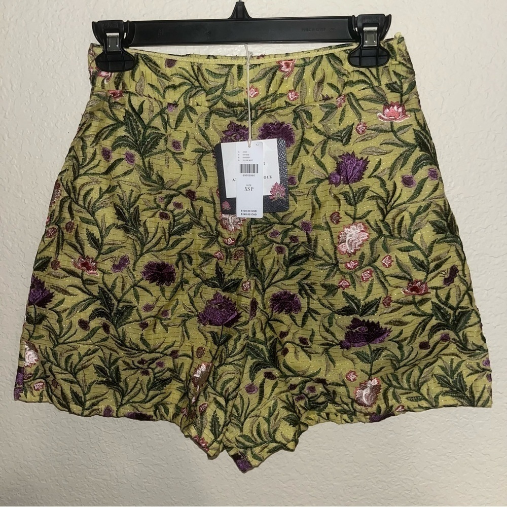 Anthropologie x La Fuori Floral Embroidered Shorts Size XSP New With Tags